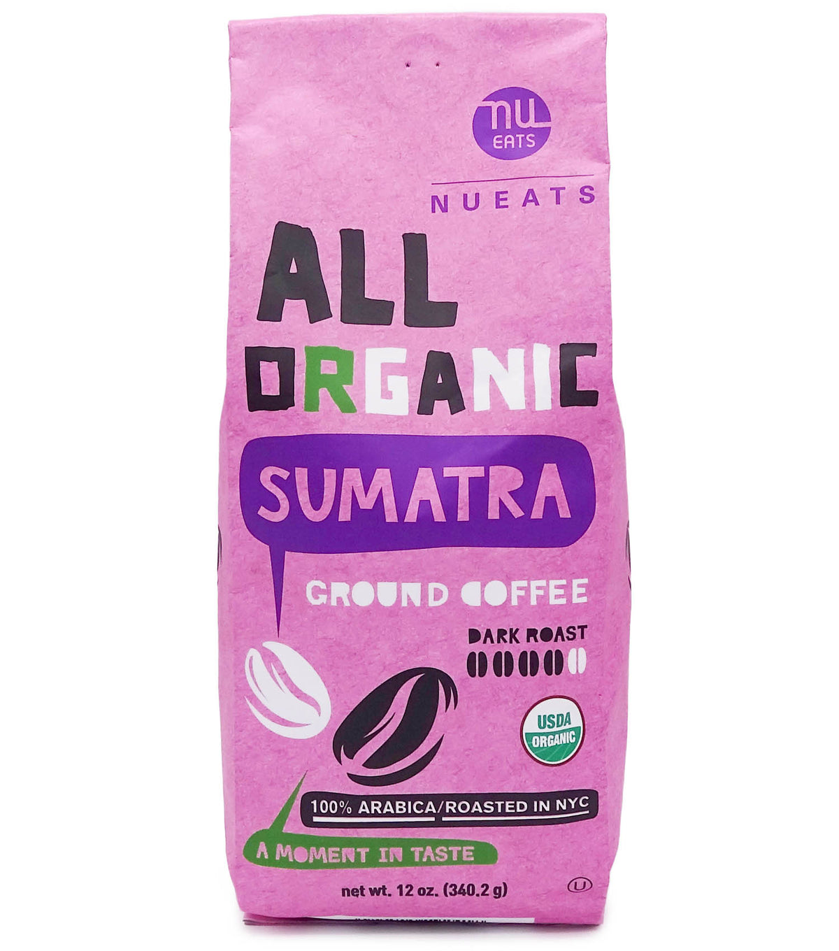 Organic Coffee, SUMATRA - DARK ROAST (K), 12oz, 2 packs